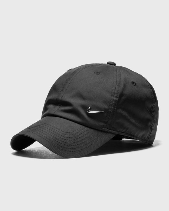 Nike Dri-FIT Club Unstructured Metal Swoosh Cap Black - BLACK/METALLIC  SILVER