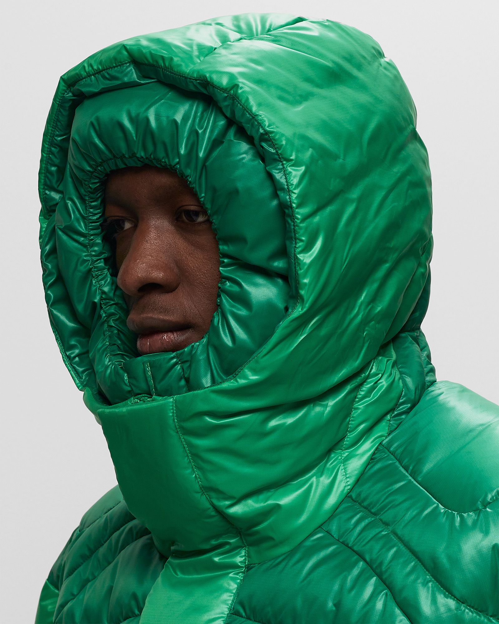 Oversized Water-Repellent Hooded Jacket