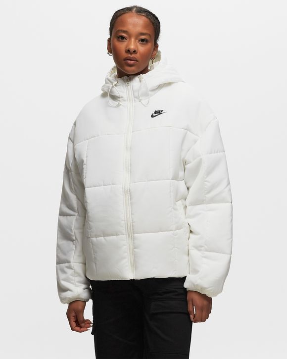 Nike white outlet puffer jacket women's