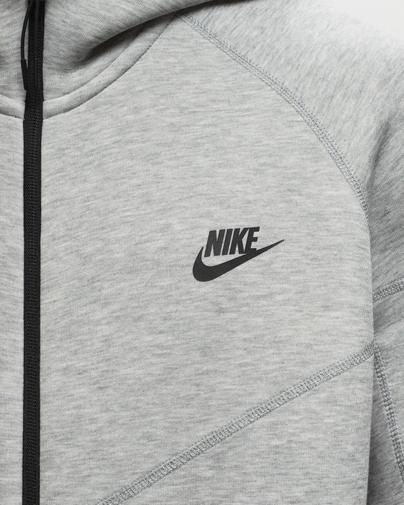 Nike Sportswear Tech Fleece Windrunner Full-Zip Hoodie Grey - DK GREY  HEATHER/BLACK