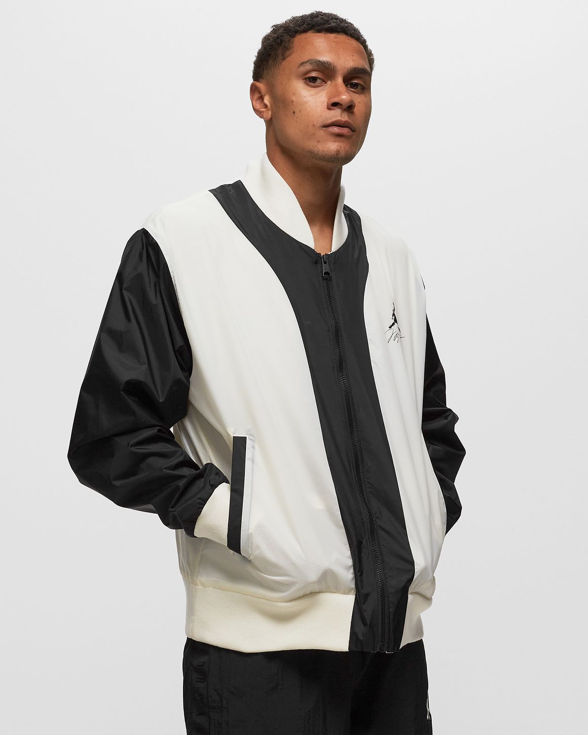 White and black jordan jacket sales