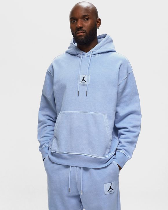 Jordan Essentials Statement Fleece Washed Pullover Hoodie Blue BSTN Store