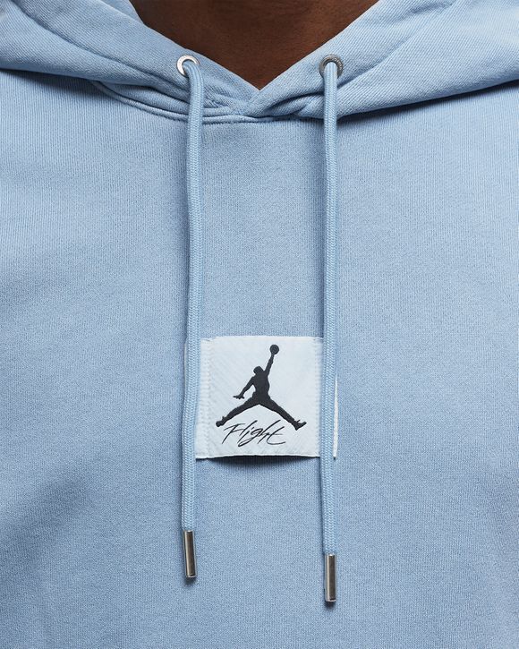 Jordan Essentials Statement Fleece Washed Pullover Hoodie Blue - BLUE GREY