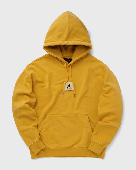 Air Jordan Essentials Statement Fleece Washed Pullover Hoodie (Yellow Ochre)