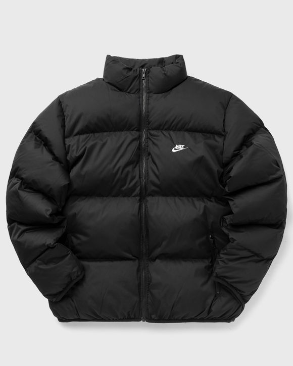 Black puffer hot sale jacket mens nike