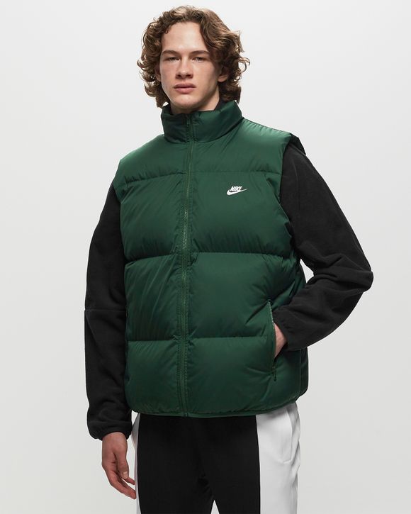 Dark green puffer on sale vest