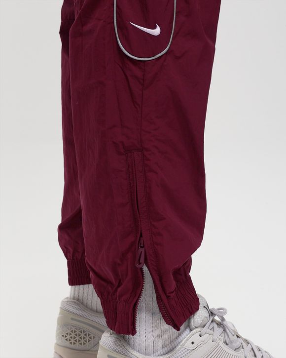 Nike Solo Swoosh Fleece Pants Red - NIGHT MAROON/WHITE