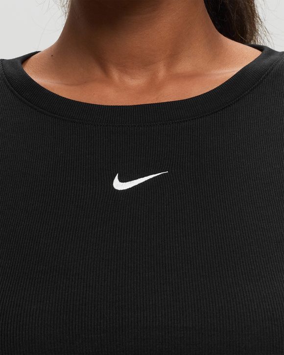 Nike Nike Sportswear Women's Ribbed Long-Sleeve Mod Crop Top Black -  BLACK/SAIL