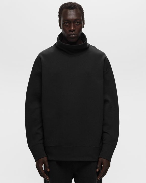 Black fleece turtleneck hotsell