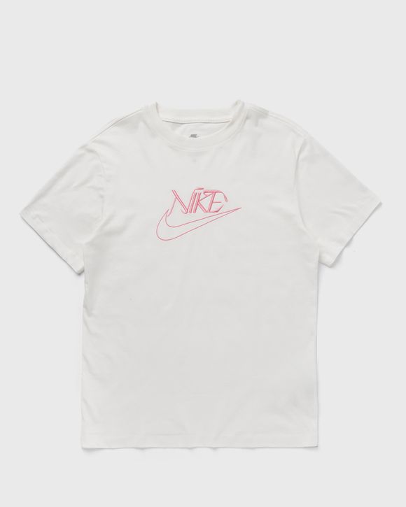 Nike shirt best sale pink and white