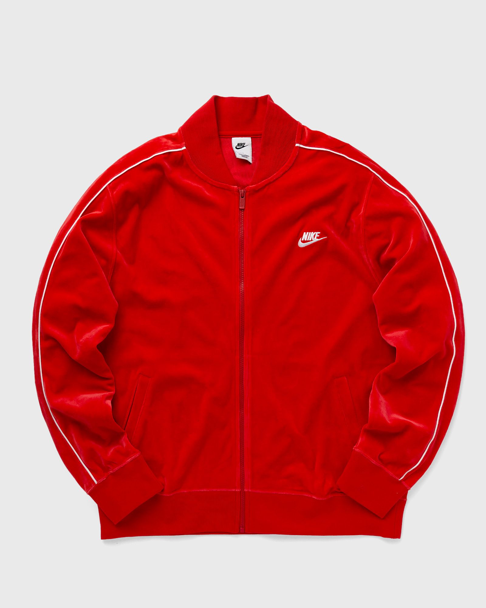 Nike - sportswear club men's velour jacket men track jackets red in größe:l