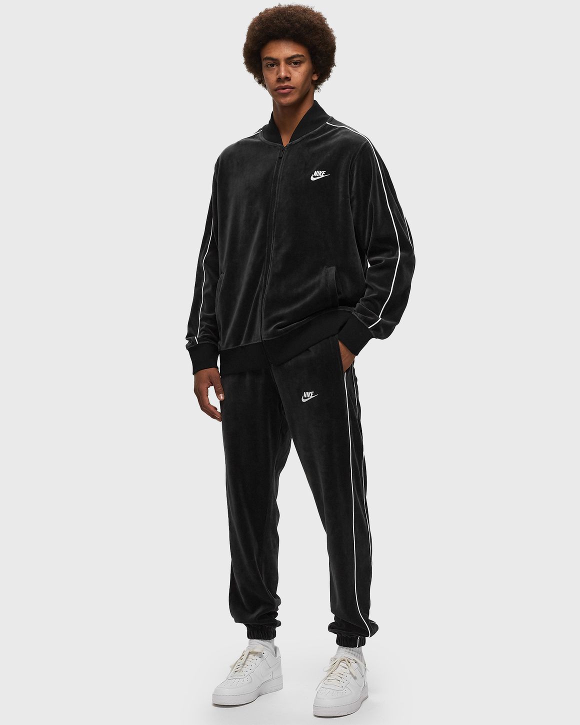 Nike mens velour tracksuit hotsell