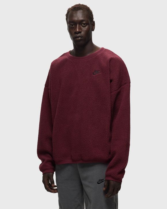 Nike club best sale crew sweatshirt burgundy