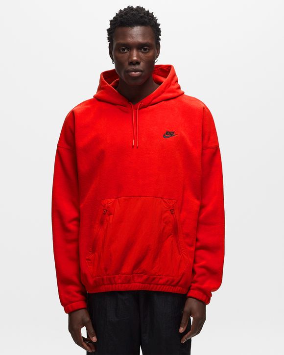 Nike club hoodie on sale red