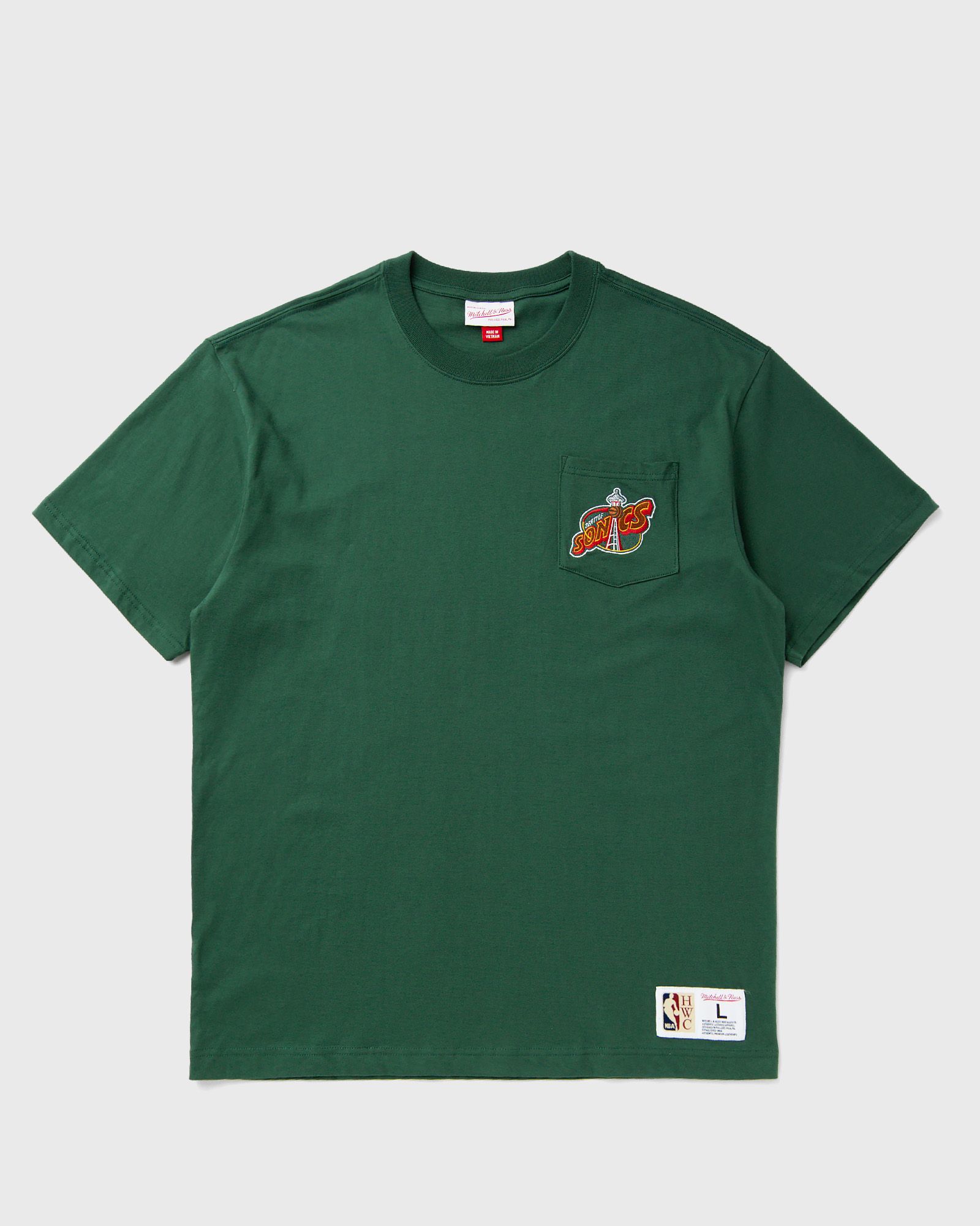 NBA DOUBLE HIT SS POCKET TEE VINTAGE LOGO SEATTLE SUPERSONICS