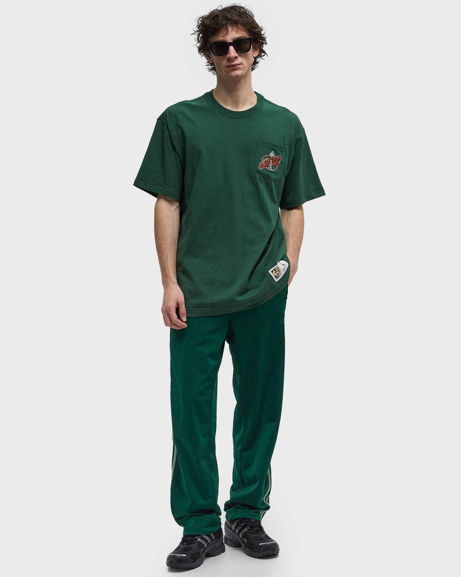 NBA DOUBLE HIT SS POCKET TEE VINTAGE LOGO SEATTLE SUPERSONICS