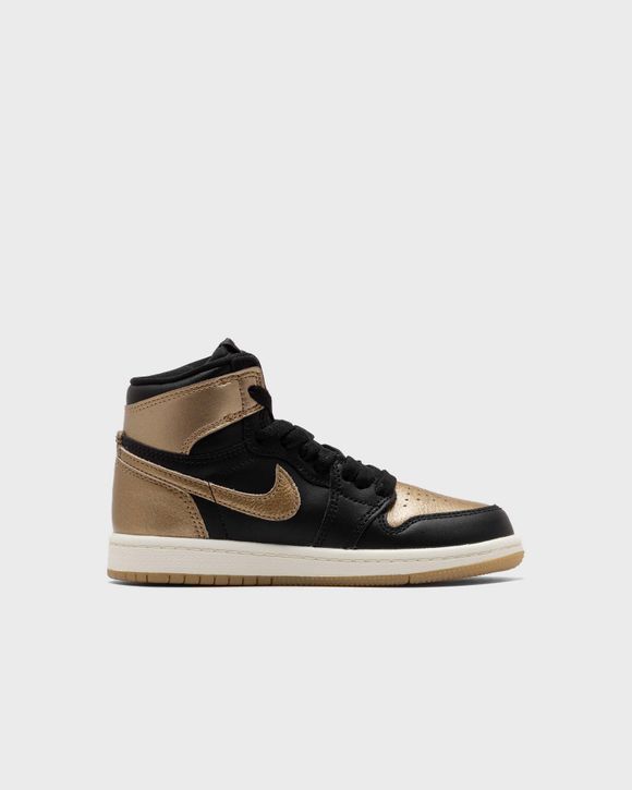 Nike air jordan 1 retro high og black gold best sale