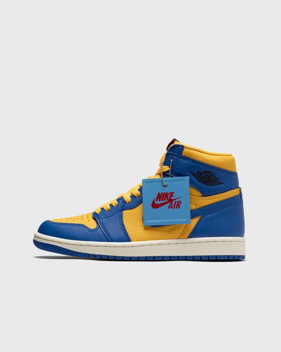 Blue and yellow store jordan 1s