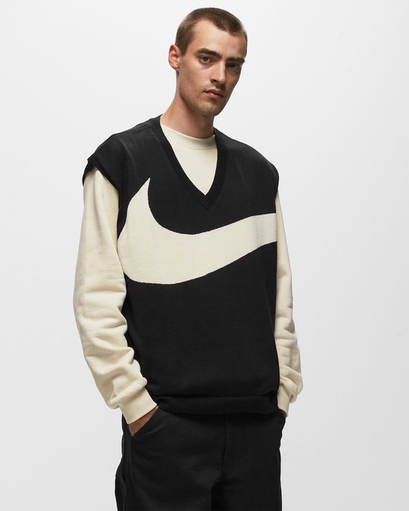 Nike white and black sweater hotsell