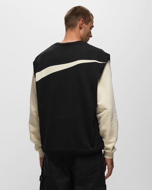 Nike SWOOSH SWEATER VEST Black/White - BLACK/COCONUT MILK