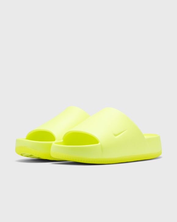 Yellow hot sale slides nike