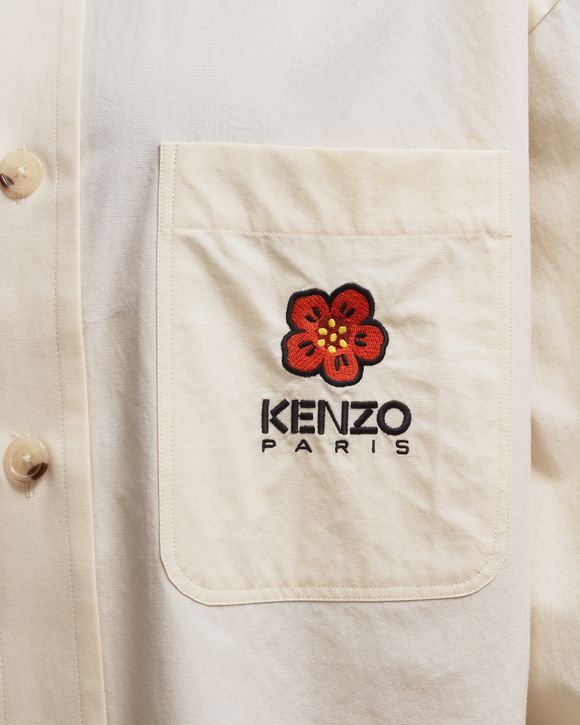 Boke Flower Oversized Cotton Shirt in Beige - Kenzo