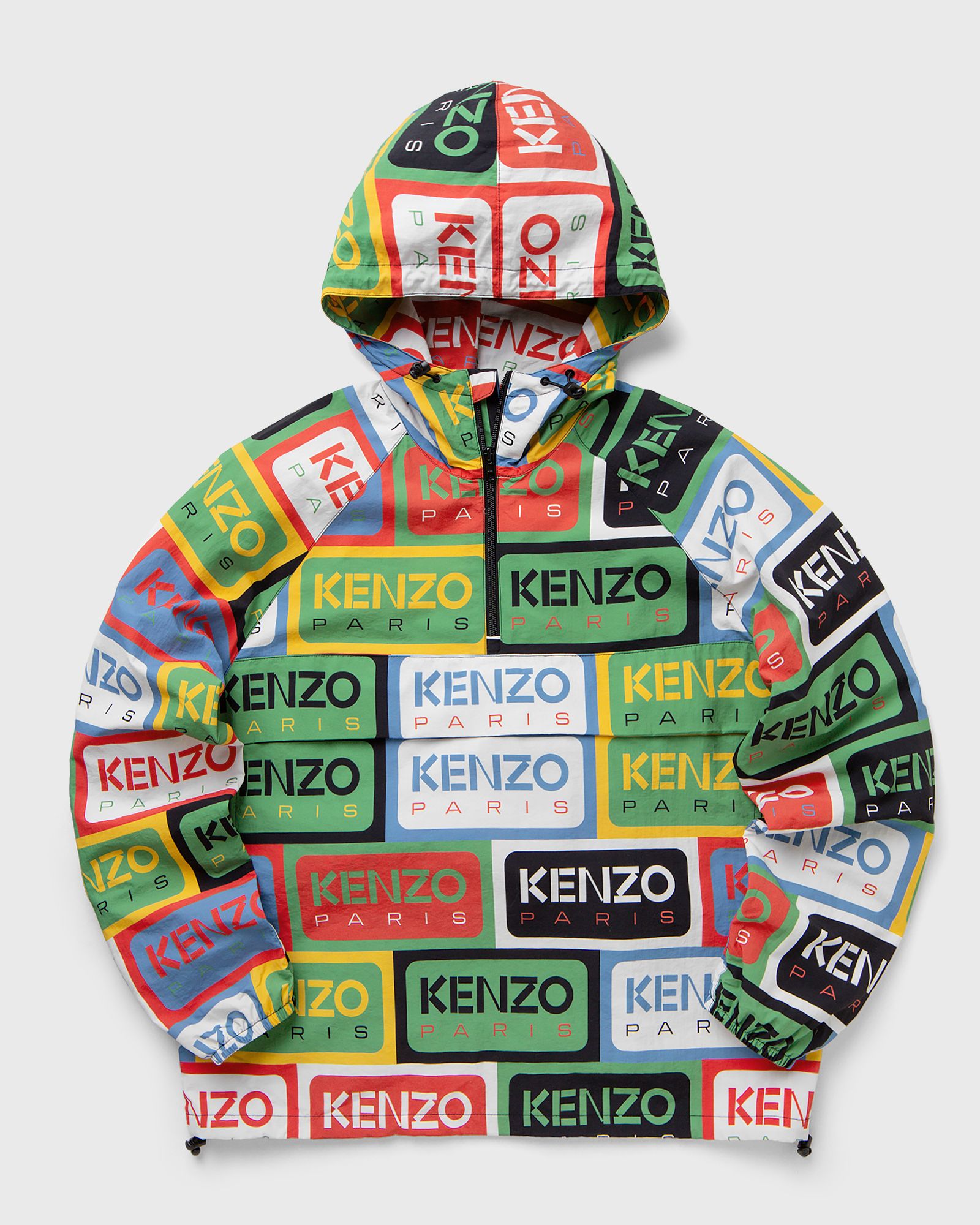 Kenzo - label packable anorak men half-zips|windbreaker multi in größe:xl
