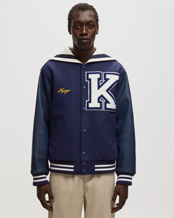 Kenzo: Blue Down Monogram Sport Jacket