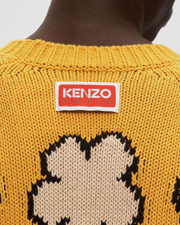 KENZO: sweater with all over logo - Orange
