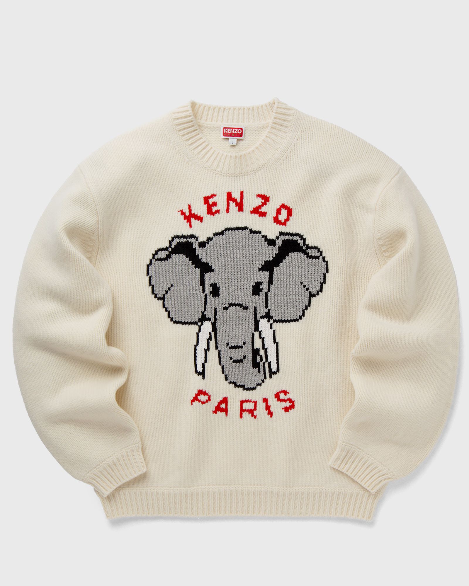 Kenzo - elephant jumper men pullovers beige in größe:xl