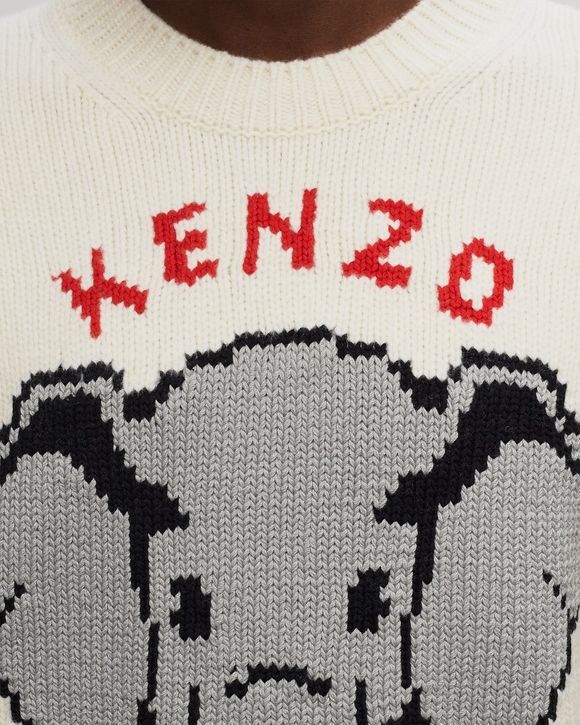 Kenzo KENZO ELEPHANT JUMPER Beige OFF WHITE