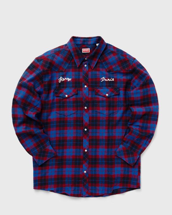 Kenzo RUE VIVIENNE 1970 WESTERN SHIRT Blue/Red | BSTN Store