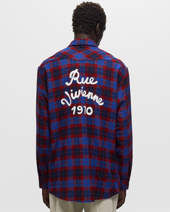 Kenzo RUE VIVIENNE 1970 WESTERN SHIRT Blue/Red - ROYAL BLUE