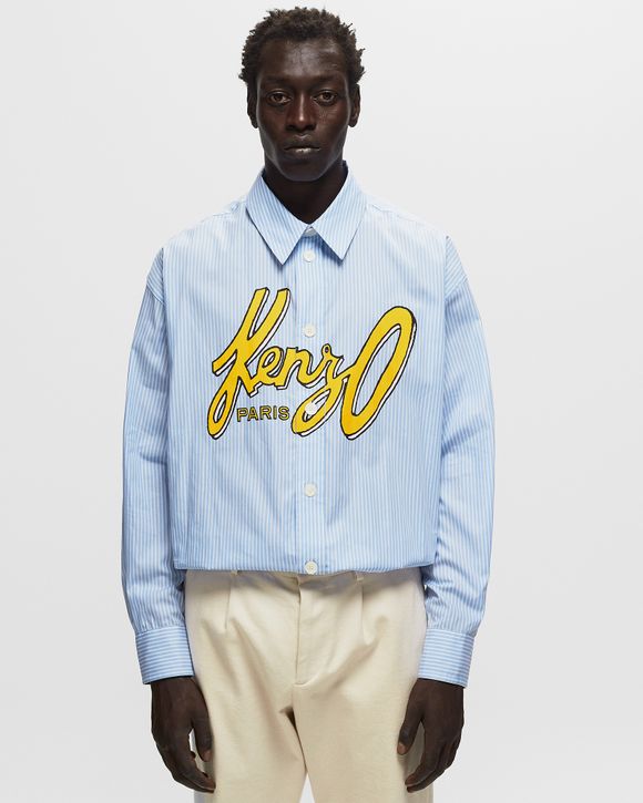 Kenzo ARCHIVE LOGO OVERSHIRT Blue/White | BSTN Store