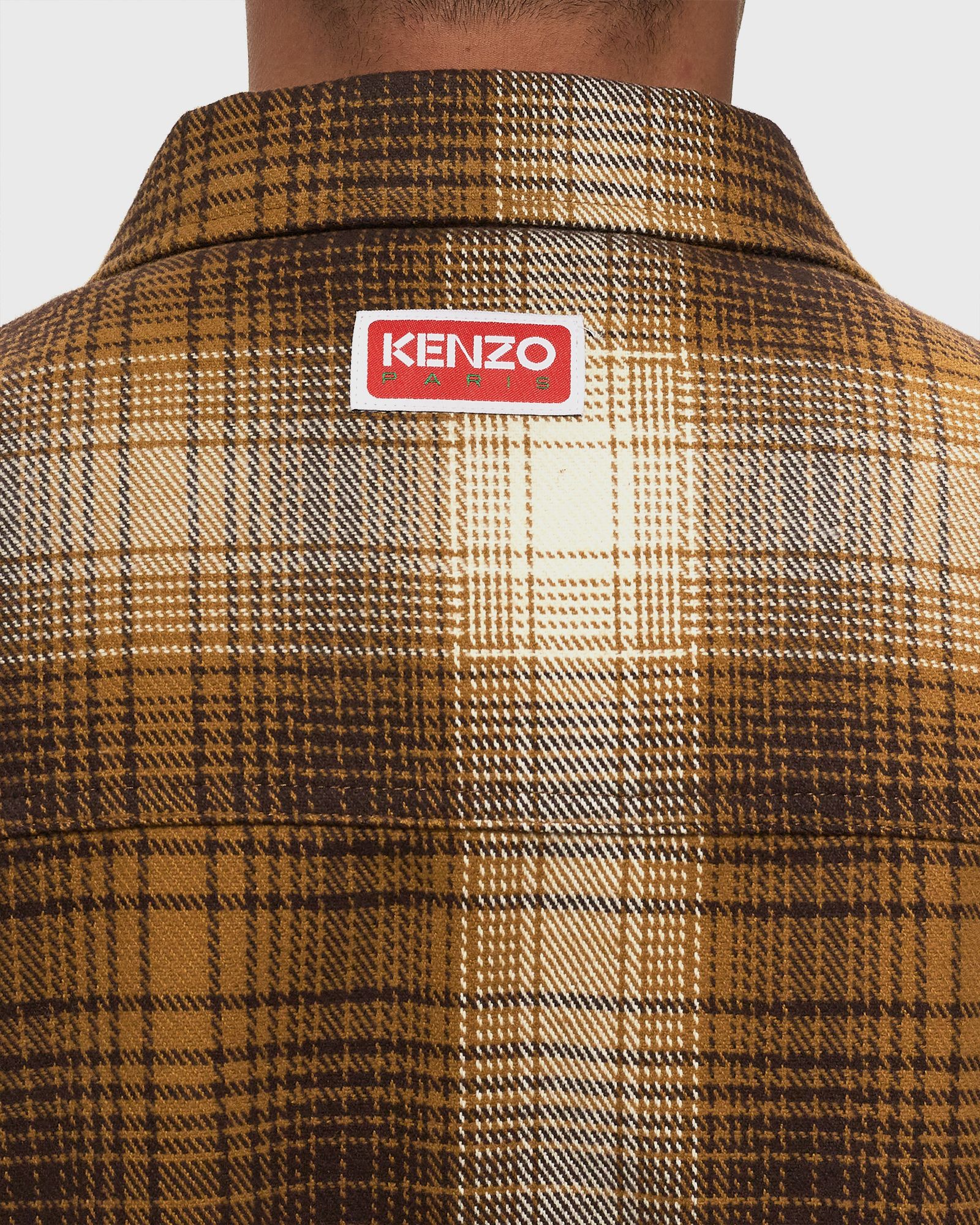 CHECKED PLAID ZIPPED OVERSHIRT