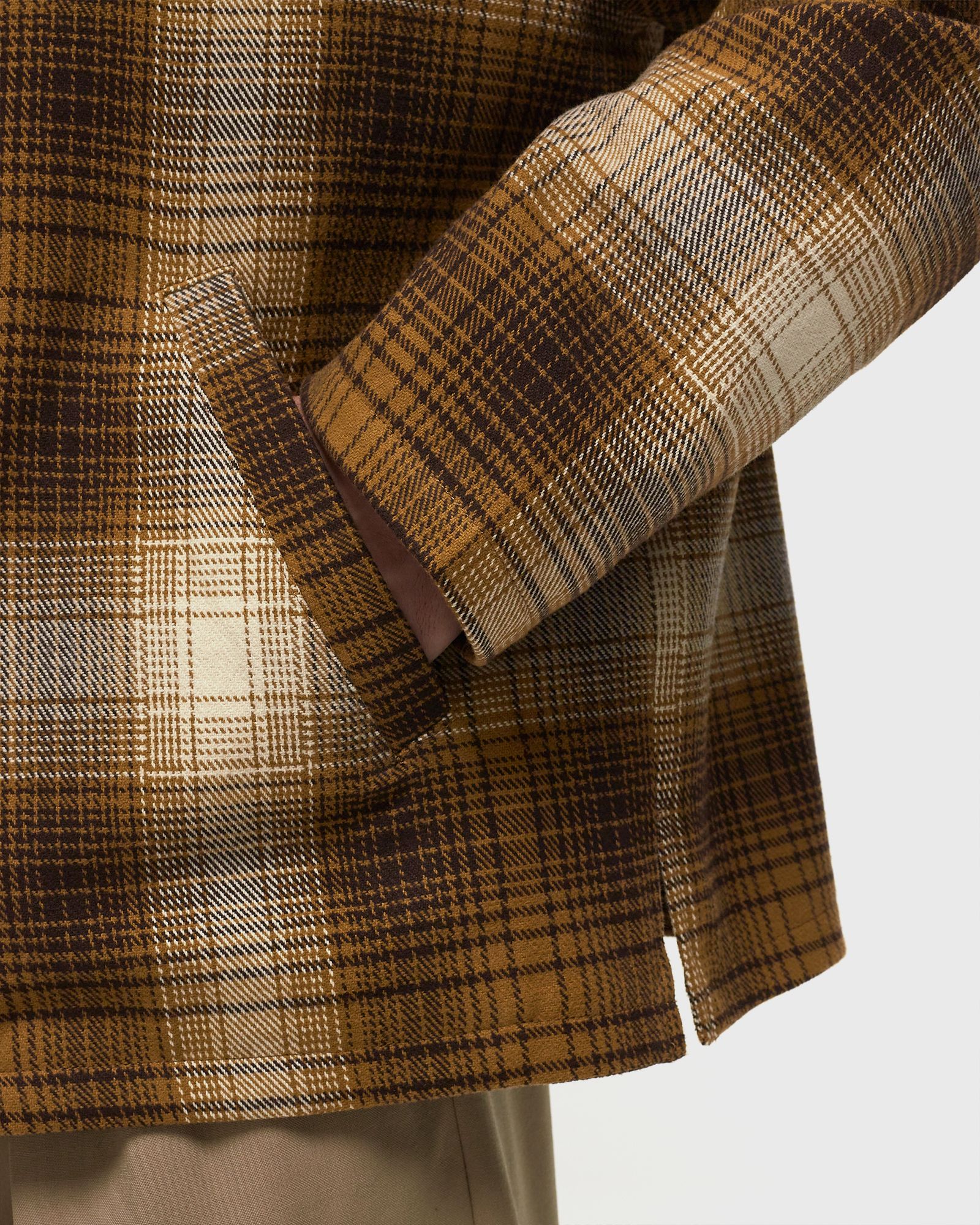 CHECKED PLAID ZIPPED OVERSHIRT