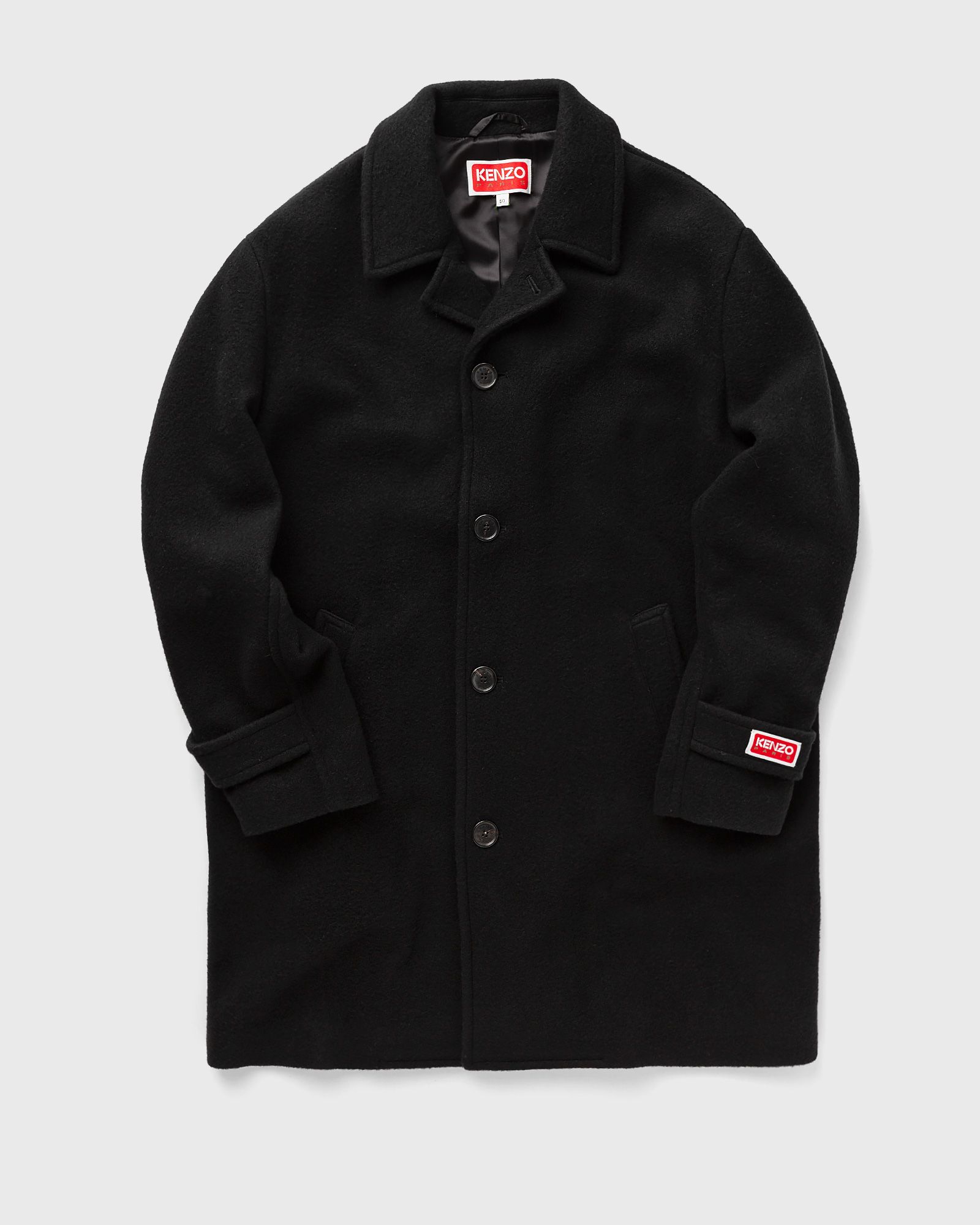 Kenzo - classic mid coat men coats black in größe:3xl