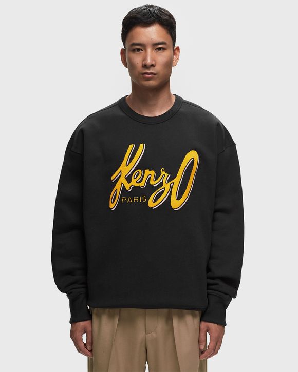 Kenzo ARCHIVE OVERSIZE LOGO SWEATER Black BLACK