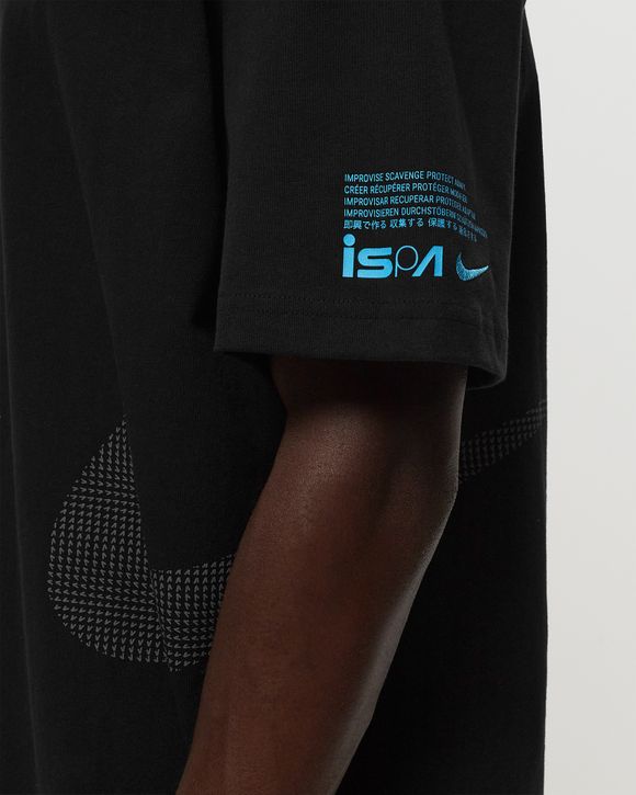 Nike ISPA Short-Sleeve T-Shirt Black - BLACK/BALTIC BLUE/IRON GREY