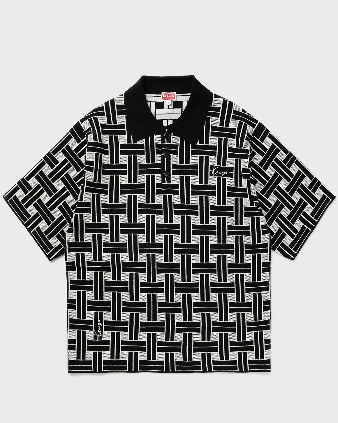 Kenzo Paris Weave Polo Black