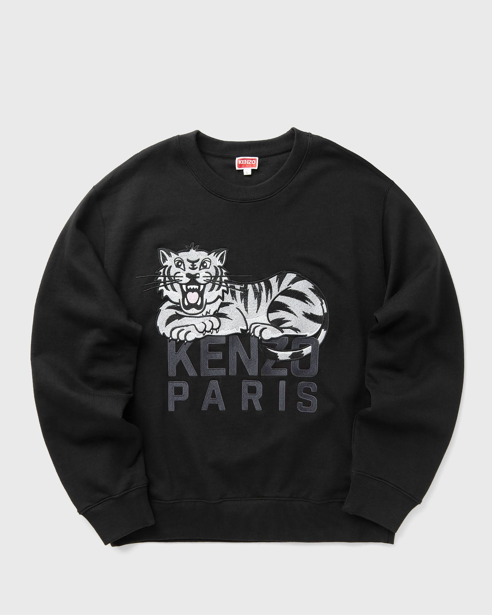 ⭐︎Ｎ⭐︎‼️ Kenzo KENZO HAPPY TIGER EMBROIDERED CLASSIC SWEATSHIRT Black