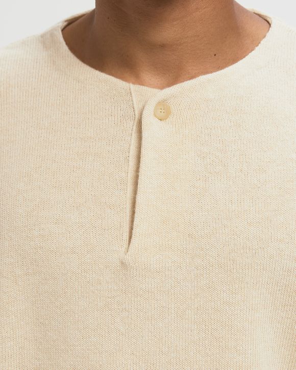 Fear of God ファインニット・ウール・ヘンリーTシャツ Fear of God FINE KNIT HENLEY Black | BSTN Store