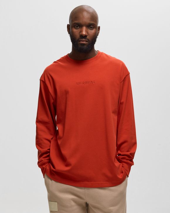 Red long best sale sleeve jordan shirt