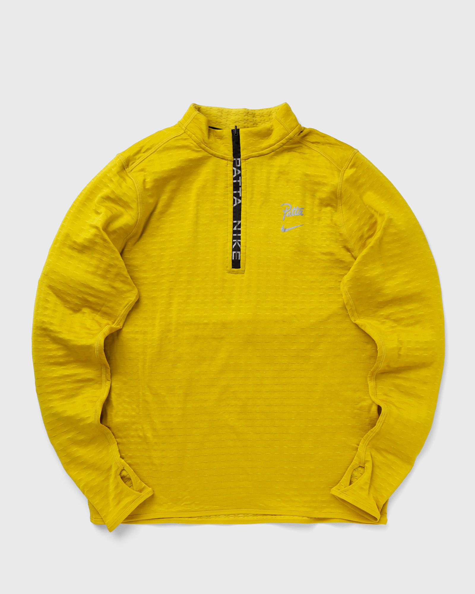 Nike - x patta half zip top ls men longsleeves yellow in größe:xl