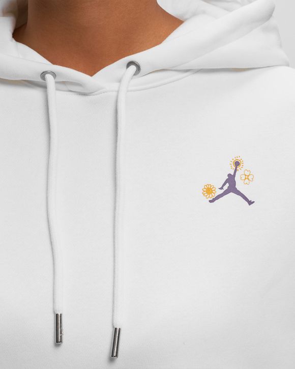 Jordan white outlet and gold hoodie