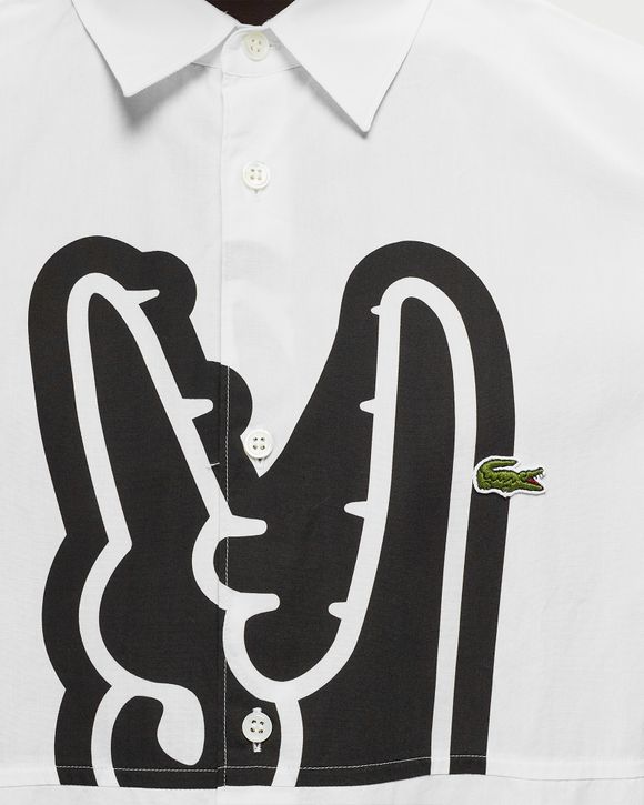 Comme des Garçons Shirt X LACOSTE WOVEN SHIRT Black/White - WHITE