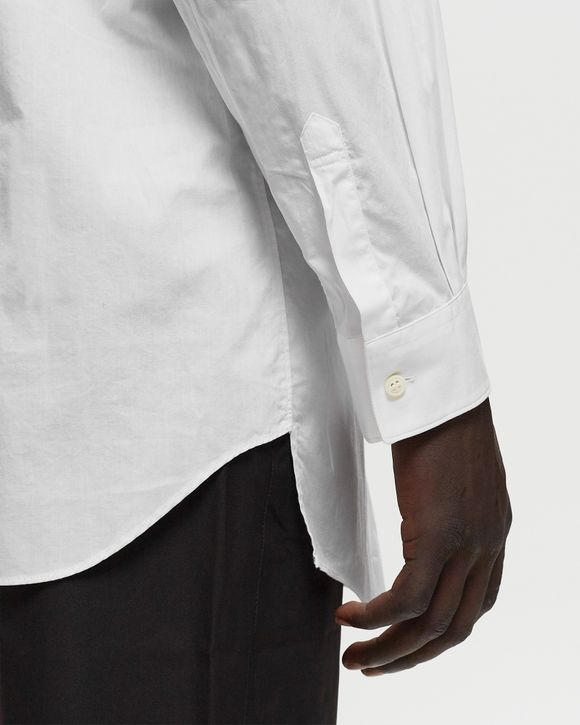 Comme des Gar ons Shirt X LACOSTE WOVEN SHIRT Black White WHITE