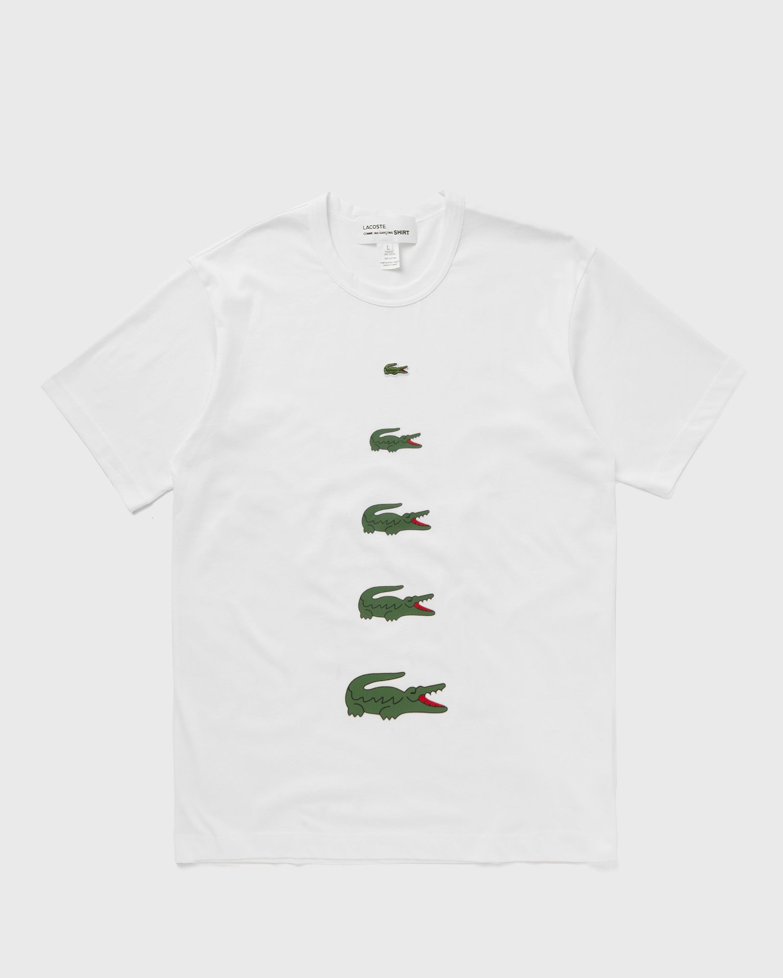 Comme des Garçons Shirt - x lacoste knit tee men shortsleeves green|white in größe:l
