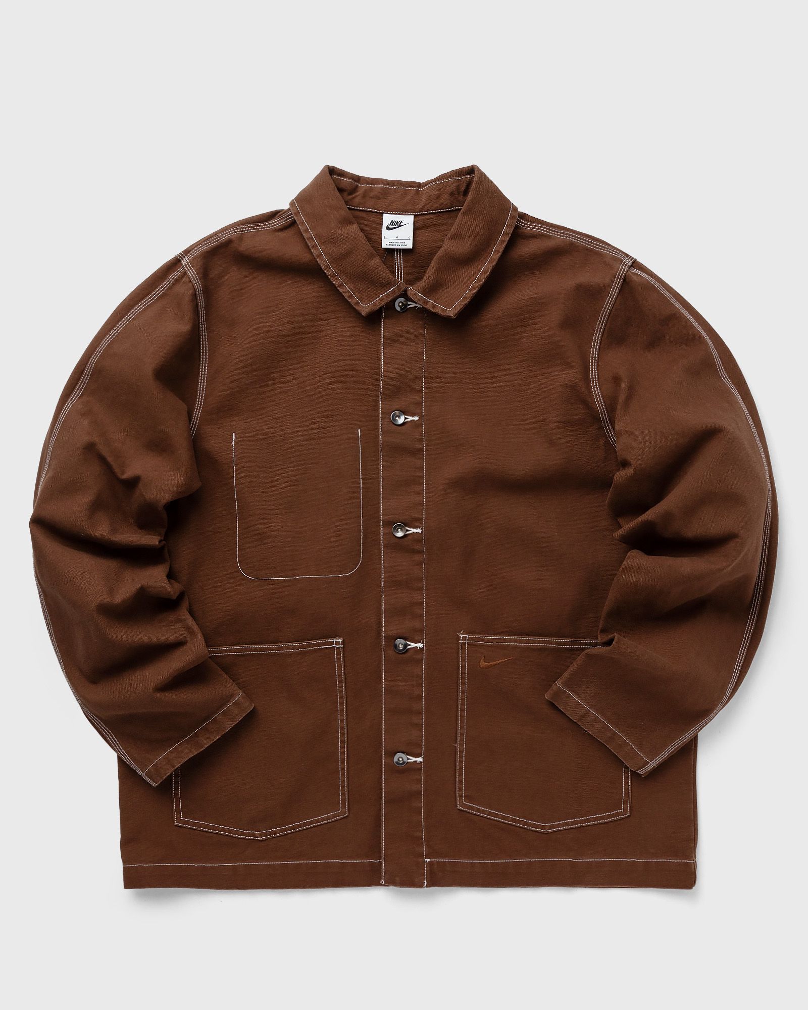 Nike - life men's chore coat men overshirts brown in größe:xl