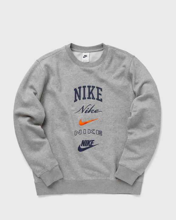 Nike Solo Swoosh Fleece Crew Grey